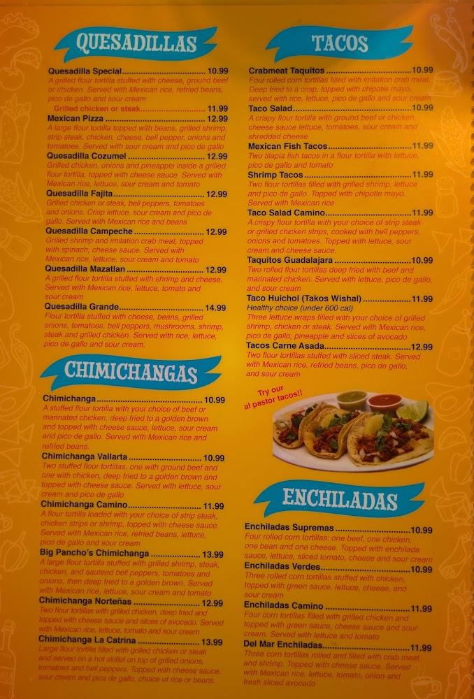 Tres Caminos Mexican Grill Menu image 1