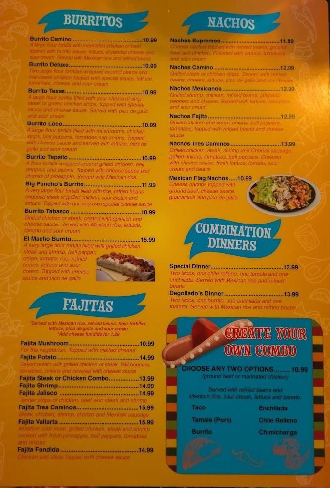 Tres Caminos Mexican Grill Menu image 3